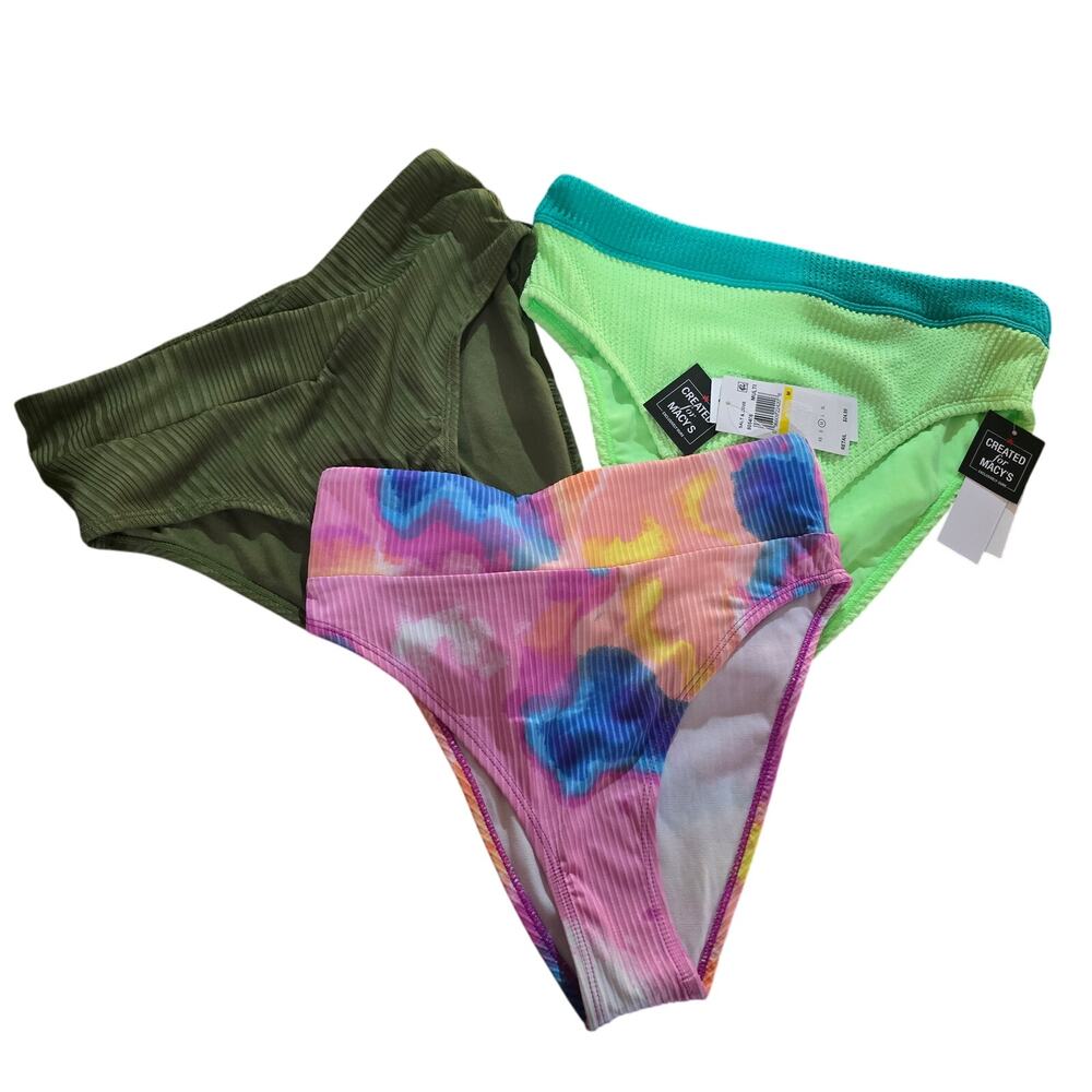 NWT Salt + Cove Juniors High Waisted Swimsuit Bottom Bundle Size Medium